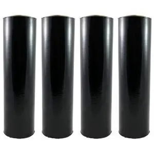 18 Inch x 1500 Feet Hand Stretch Wrap for Box Wrapping Packaging & Shipping | 80 Gauge Black Supreme Self-Adhesive Stretch Film Wrap - 4rl/cs 18 Inch x 1500 Feet Hand Stretch Wrap for Box Wrapping Packaging & Shipping | 80 Gauge Black Supreme Self-Adhesive Stretch Film Wrap - 4rl/cs