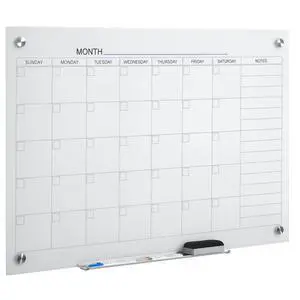 35"x23" Dry Erase Wall Calendar Glass Whiteboard Monthly Planner for Homeschool Supplies & Home Office Organization with 4 Markers and 1 Eraser,Frameless 35"x23" Dry Erase Wall Calendar Glass Whiteboard Monthly Planner for Homeschool Supplies & Home Office Organization with 4 Markers and 1 Eraser,Frameless