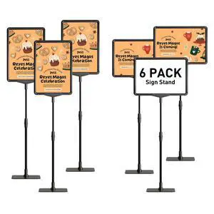 Sign Stand 8.5x11 inch Sign Holder Floor Standing Sign Holder Stand - Poster Holder Sign Stands for Display Table Advertising Menu - Table Top Sign Holders Adjustable Signage Stand - 6 Pack Sign Stand 8.5x11 inch Sign Holder Floor Standing Sign Holder Stand - Poster Holder Sign Stands for Display Table Advertising Menu - Table Top Sign Holders Adjustable Signage Stand - 6 Pack