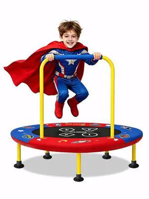 3FT Toddler Trampoline Easy to Assemble Indoor/Outdoor Ages 1-6 | ASTM-CERT Kids TrampolineEasy to AssembleFoam HandleQuiet Elastic BandsNo-Gap MatIndoor/OutdoorKids GiftPortable 3FT Toddler Trampoline Easy to Assemble Indoor/Outdoor Ages 1-6 | ASTM-CERT Kids TrampolineEasy to AssembleFoam HandleQuiet Elastic BandsNo-Gap MatIndoor/OutdoorKids GiftPortable