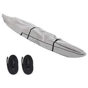 10ft 600D Fade and Tear Resistant Trailerable Kayak Cover with Waterproof Zipper, Waterproof & UV-Proof Heavy Duty Canoe Cover for Indoor/Outdoor Storage(Grey) 10ft 600D Fade and Tear Resistant Trailerable Kayak Cover with Waterproof Zipper, Waterproof & UV-Proof Heavy Duty Canoe Cover for Indoor/Outdoor Storage(Grey)
