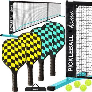 Portable Pickleball Net Set with 4 Paddles, 4 Balls, Backpack Carrying Bag, 22 FT Regulation Size, Easy Setup for Outdoor Indoor, Weather Resistant Metal Frame Portable Pickleball Net Set with 4 Paddles, 4 Balls, Backpack Carrying Bag, 22 FT Regulation Size, Easy Setup for Outdoor Indoor, Weather Resistant Metal Frame