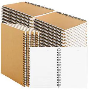 48 Pack A5 Bulk Spiral Notebooks with Kraft Cover, 8.3 x 5.8 Inch 120 Pages Hardcover Spiral Lined Notebook Journal, Lined Travel Bulk Writing Paper Notebook for School Business Office Supplies 48 Pack A5 Bulk Spiral Notebooks with Kraft Cover, 8.3 x 5.8 Inch 120 Pages Hardcover Spiral Lined Notebook Journal, Lined Travel Bulk Writing Paper Notebook for School Business Office Supplies