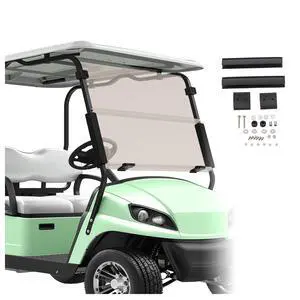 Tinted Windshield Compatible with 1994-2014 EZGO TXT/Medalist Gas or Electric Models Golf Cart Windshield Folding Down Impact Resistant Windshield Tinted Windshield Compatible with 1994-2014 EZGO TXT/Medalist Gas or Electric Models Golf Cart Windshield Folding Down Impact Resistant Windshield