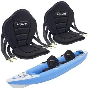 Kayak Seat Deluxe Padded Canoe Seat Adjustable Kayak Backrest Replacement Seat Cushion Pad Back Support with Detachable Back Storage Bag for Universal Sit Kayak Seat Deluxe Padded Canoe Seat Adjustable Kayak Backrest Replacement Seat Cushion Pad Back Support with Detachable Back Storage Bag for Universal Sit