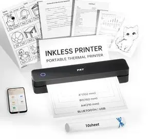 Portable Printers Wireless for Travel, Bluetooth Thermal Printer | Support 8.5" X 11" Letter, Inkless Printer Compatible with Phone Laptop for Home Use Office School, Black Portable Printers Wireless for Travel, Bluetooth Thermal Printer | Support 8.5" X 11" Letter, Inkless Printer Compatible with Phone Laptop for Home Use Office School, Black