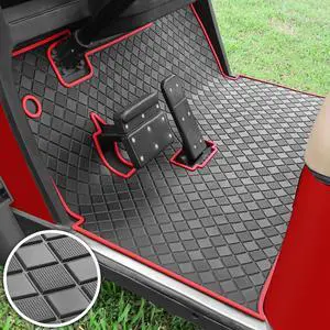 Golf Cart Floor Liner Mat 8mm Thick Rubber Full Coverage Fit for EZGO TXT (1994-2025), Express S4 (2012-2020), Cushman Workhorse, EX1 (2020), Valor, Navitas, Some Star Carts Mats Replacement Golf Cart Floor Liner Mat 8mm Thick Rubber Full Coverage Fit for EZGO TXT (1994-2025), Express S4 (2012-2020), Cushman Workhorse, EX1 (2020), Valor, Navitas, Some Star Carts Mats Replacement