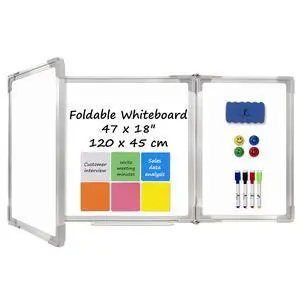 Whiteboard Set, 47x18 in White Board Dry Erase for Wall with Magnetic Notes | Large Hanging Dry Wipe Marker Board with Eraser, Markers, Magnets & Magnetic Notes for Home, Office and Cubicle Whiteboard Set, 47x18 in White Board Dry Erase for Wall with Magnetic Notes | Large Hanging Dry Wipe Marker Board with Eraser, Markers, Magnets & Magnetic Notes for Home, Office and Cubicle