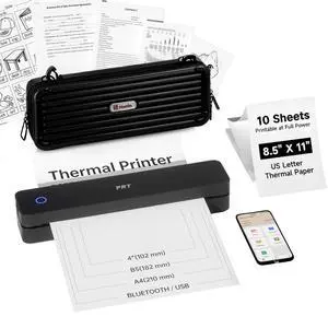 Portable Printer Wireless for Travel, Thermal Printer for Home Use | Come with Carry Case& 10 Sheets Thermal Paper, 8.5x11 US Letter&A4 Thermal Paper, Compatible with Phone Laptop Portable Printer Wireless for Travel, Thermal Printer for Home Use | Come with Carry Case& 10 Sheets Thermal Paper, 8.5x11 US Letter&A4 Thermal Paper, Compatible with Phone Laptop