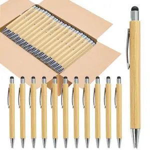 250 Pack Bamboo Pens Bulk with Touch Stylus Tip Wooden Bamboo Pens Engraving Wooden Ballpoint Pen Customizable Gift Pen Bulk 250 Pack Bamboo Pens Bulk with Touch Stylus Tip Wooden Bamboo Pens Engraving Wooden Ballpoint Pen Customizable Gift Pen Bulk