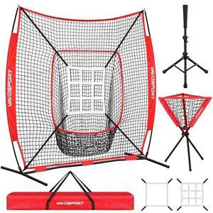 6x6' Baseball Net Set - Portable Softball & Baseball Net, Batting Tee, Ball Caddy, Strike Zone, Training Equipment for Youth Practice 6x6' Baseball Net Set - Portable Softball & Baseball Net, Batting Tee, Ball Caddy, Strike Zone, Training Equipment for Youth Practice