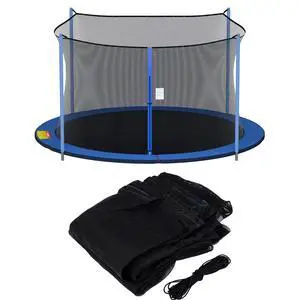 Replacement Trampoline Net Fit 12/13/14/15 Ft Round Trampolines | Trampoline Safety Enclosure with Adjustable Straps, Breathable, Weather-Resistant, Tear-Proof, NET ONLY Replacement Trampoline Net Fit 12/13/14/15 Ft Round Trampolines | Trampoline Safety Enclosure with Adjustable Straps, Breathable, Weather-Resistant, Tear-Proof, NET ONLY