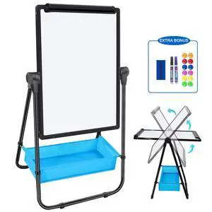 Dry Erase Board with Stand - Double Sided 28"x20" Portable Writing Whiteboards, Height Adjustable & 360° Rotating U Stand Magnetic Whiteboard for Home, School, Restaurant & Presentation Dry Erase Board with Stand - Double Sided 28"x20" Portable Writing Whiteboards, Height Adjustable & 360° Rotating U Stand Magnetic Whiteboard for Home, School, Restaurant & Presentation