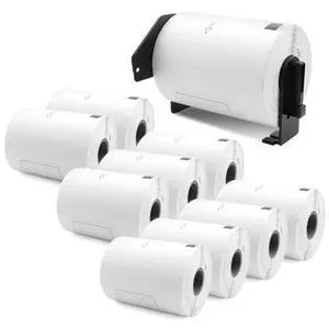 10-Roll DK-1241 Die-Cut Large Shipping Label 4" x 6" 200/Roll | Compatible with QL-1100 QL-1110NWB Label Printer, 102 mm x 152 mm, White paper address label dk-11241, 1 Frame 10-Roll DK-1241 Die-Cut Large Shipping Label 4" x 6" 200/Roll | Compatible with QL-1100 QL-1110NWB Label Printer, 102 mm x 152 mm, White paper address label dk-11241, 1 Frame