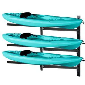 Kayak Storage Rack, Adjustable Wall Mount Kayak Racks for Garage and Outdoor Storage, Heavy Duty Weight Capacity, 2 Level / 3 Level / 4 Level Kayak Storage Rack, Adjustable Wall Mount Kayak Racks for Garage and Outdoor Storage, Heavy Duty Weight Capacity, 2 Level / 3 Level / 4 Level