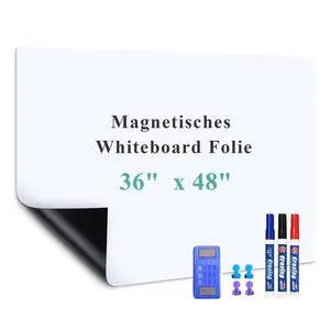 White Board Adhesive Contact Paper, 48" x 36" Stick on Magnetic Whiteboard Roll, Dry Erase Board for Wall, Easy to Write and Clean Magnetic Board for Kids, Office, Home, with Marker, Eraser White Board Adhesive Contact Paper, 48" x 36" Stick on Magnetic Whiteboard Roll, Dry Erase Board for Wall, Easy to Write and Clean Magnetic Board for Kids, Office, Home, with Marker, Eraser