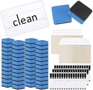 48 Sets Mini White Boards 6"x 9" Dry Erase Boards Classroom Pack Includes Two Sided Small Whiteboards Markers, Lapboards Erasers for Teachers Students School 48 Sets Mini White Boards 6"x 9" Dry Erase Boards Classroom Pack Includes Two Sided Small Whiteboards Markers, Lapboards Erasers for Teachers Students School