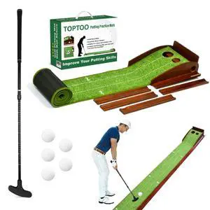 Golf Putting Mat, Practice Golf Putting Green Training Aid for Indoor, Outdoor at Home, Office, Backyard with Putter and Balls 9.84 ft Golf Putting Mat, Practice Golf Putting Green Training Aid for Indoor, Outdoor at Home, Office, Backyard with Putter and Balls 9.84 ft