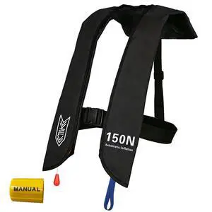 Inflatable Life-Jacket for Adults| Life-Vest with Automatic/Manual Multifunctional Inflation-PFD| Lightweight & Compact Supports up to 300lbs for Kayaking Fishing Boating Inflatable Life-Jacket for Adults| Life-Vest with Automatic/Manual Multifunctional Inflation-PFD| Lightweight & Compact Supports up to 300lbs for Kayaking Fishing Boating