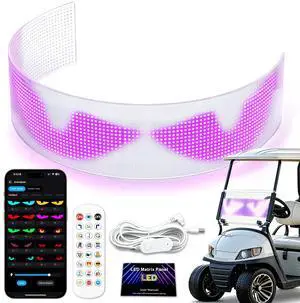 Golf Cart Devil Eyes Light,23x5in Programmable Flexible Led Eyes for Car Windshield with App/Remote Control,High Bright DIY Animated Scrolling Electra Eyes for Golf Cart Trucks Suvs Decor Golf Cart Devil Eyes Light,23x5in Programmable Flexible Led Eyes for Car Windshield with App/Remote Control,High Bright DIY Animated Scrolling Electra Eyes for Golf Cart Trucks Suvs Decor