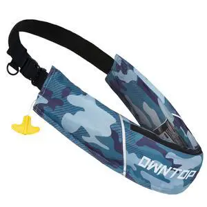 Automatic/Manual Inflatable Swim Belt Pack, Manual Convertible Swim Jacket for Adults, 24g CO2 Cylinder Included, Low Profile for Kayak, Fishing, Paddle Sports Automatic/Manual Inflatable Swim Belt Pack, Manual Convertible Swim Jacket for Adults, 24g CO2 Cylinder Included, Low Profile for Kayak, Fishing, Paddle Sports