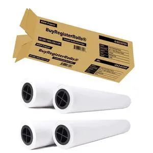 36 x 150 Plotter Paper (New & Premium 4 Rolls) 20 lb Uncoated 96 Bright White (75 GSM with 2 Core) CAD Paper Rolls For Engineers, Architects, Copy Service Shops w/Inkjet Printers 36 x 150 Plotter Paper (New & Premium 4 Rolls) 20 lb Uncoated 96 Bright White (75 GSM with 2 Core) CAD Paper Rolls For Engineers, Architects, Copy Service Shops w/Inkjet Printers