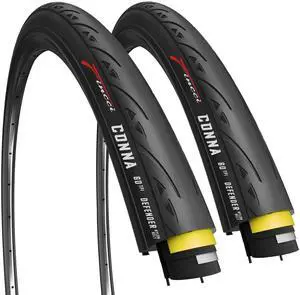 Pair 700x23c Road Bike Tires - Foldable 23-622 with 1mm Anti Puncture 28" | Folding 28 inch Bicycle Tyres, Accessories for Racing, Touring and Cycling Bikes, Front and Rear Replacement Pair 700x23c Road Bike Tires - Foldable 23-622 with 1mm Anti Puncture 28" | Folding 28 inch Bicycle Tyres, Accessories for Racing, Touring and Cycling Bikes, Front and Rear Replacement