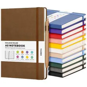 A5 Hardcover Notebooks for Work:12 Pack, 100gsm Paper, 160 Pages Each | College-Ruled Pages, 5.75" x 8.38", PU Leather Hardcover, 12 Pens, 2 Inner Pockets, 180° Lay-Flat, For Business, School A5 Hardcover Notebooks for Work:12 Pack, 100gsm Paper, 160 Pages Each | College-Ruled Pages, 5.75" x 8.38", PU Leather Hardcover, 12 Pens, 2 Inner Pockets, 180° Lay-Flat, For Business, School