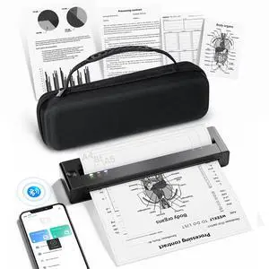 A28U Inkless Thermal Portable Travel Printer 8.5 x 11 with a Case | Wireless Bluetooth Mobile Small Compact Printer for Travel & Office & Home Use Compatible with Phone, Tablet & Laptop A28U Inkless Thermal Portable Travel Printer 8.5 x 11 with a Case | Wireless Bluetooth Mobile Small Compact Printer for Travel & Office & Home Use Compatible with Phone, Tablet & Laptop