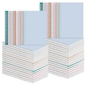 48 Pack A5 Spiral Notebooks College Ruled Spiral Notebooks Bulk Inches Lined Travel Writing Notebooks Journal Notepad for Office School Supplies, 50 Sheets 100 Pages, 8.3 x 5.5 Inches, Multicolor 48 Pack A5 Spiral Notebooks College Ruled Spiral Notebooks Bulk Inches Lined Travel Writing Notebooks Journal Notepad for Office School Supplies, 50 Sheets 100 Pages, 8.3 x 5.5 Inches, Multicolor
