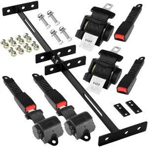 61 Inch Retractable DOT SeatBelts Street Legal 4 Passenger(2+2) Golf Cart Seat Belts Kit Bracket Fits EZGO TXT Yamaha Club Car DS (NOT FIT 2 Passenger Club Car Precedent Yamaha G29 Drive EZGO RXV) 61 Inch Retractable DOT SeatBelts Street Legal 4 Passenger(2+2) Golf Cart Seat Belts Kit Bracket Fits EZGO TXT Yamaha Club Car DS (NOT FIT 2 Passenger Club Car Precedent Yamaha G29 Drive EZGO RXV)