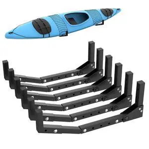 Wall Mount Kayak Storage Rack, Kayak Hooks for Garage Wall Hangers for Kayak, Surfboard, Skiis, Snowboard, Paddle Board Wall Mount Kayak Storage Rack, Kayak Hooks for Garage Wall Hangers for Kayak, Surfboard, Skiis, Snowboard, Paddle Board