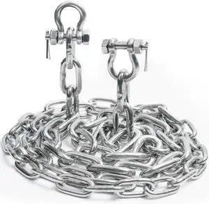 1/4" or 5/16" Anchor Chain for Boat, Marine Grade Boat Anchor Chain | Heavy-Duty 316 Stainless Steel Anchor Chain with 2 pcs Anti-Off Double Shackle for Pontoon, Deck, Sail, and Various Anchors 1/4" or 5/16" Anchor Chain for Boat, Marine Grade Boat Anchor Chain | Heavy-Duty 316 Stainless Steel Anchor Chain with 2 pcs Anti-Off Double Shackle for Pontoon, Deck, Sail, and Various Anchors