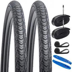 2-PCS 700C Bike Tires 700x40C/42-622 and 700C Heavy Duty Bike Tubes Presta Valve Compatible with 700x38C 700x39C 700 x 40C 700x41C 700x42C Bike Bicycle Tires and Tubes (Y-1129) 2-PCS 700C Bike Tires 700x40C/42-622 and 700C Heavy Duty Bike Tubes Presta Valve Compatible with 700x38C 700x39C 700 x 40C 700x41C 700x42C Bike Bicycle Tires and Tubes (Y-1129)
