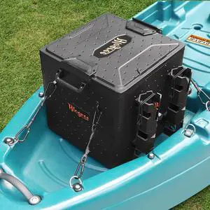 FlexCrate Kayak Fishing Crate with 4 Rod Holders (Assembly Needed),13''x13''x13'' Compact Kayak Tackle Storage Box & Gear Organizer for Kayaks,with Lockable Lid - Black,DIY & Lightweight FlexCrate Kayak Fishing Crate with 4 Rod Holders (Assembly Needed),13''x13''x13'' Compact Kayak Tackle Storage Box & Gear Organizer for Kayaks,with Lockable Lid - Black,DIY & Lightweight