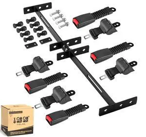 4PCS Universal Retractable Golf Cart Seat Belt Kit with Bracket for Yamaha, EZGO, Club Car 4PCS Universal Retractable Golf Cart Seat Belt Kit with Bracket for Yamaha, EZGO, Club Car