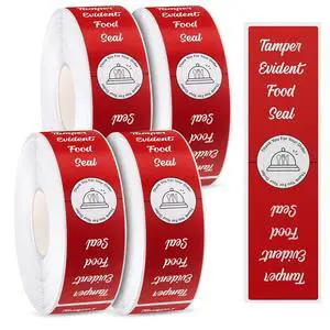 2000 Pieces Tamper Evident Stickers for Food Delivery 1.5 x 6 Inches Red Tamper Seal Proof Tape Safe Labels Sealed for Freshness Drink Food Container Pizza Boxes (Red) 2000 Pieces Tamper Evident Stickers for Food Delivery 1.5 x 6 Inches Red Tamper Seal Proof Tape Safe Labels Sealed for Freshness Drink Food Container Pizza Boxes (Red)