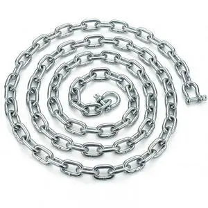 Galvanized Steel Anchor Chain, 4ft/5ft/6ft/10ft/15ft/20ft Boat Anchor Chain, Anchor Lead Chain with Double Boat Anchor Shackle, Marine Anchor Chain for Different Anchors, Anchor Chains for Boats Galvanized Steel Anchor Chain, 4ft/5ft/6ft/10ft/15ft/20ft Boat Anchor Chain, Anchor Lead Chain with Double Boat Anchor Shackle, Marine Anchor Chain for Different Anchors, Anchor Chains for Boats