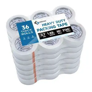 Heavy Duty Packing Tape, 36 Rolls 1.88" x 60 Yards Clear Shipping & Packaging Tape for Moving Boxes & Storage Heavy Duty Packing Tape, 36 Rolls 1.88" x 60 Yards Clear Shipping & Packaging Tape for Moving Boxes & Storage