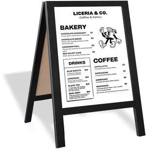 A Frame Whiteboard Easel Sign 31x20 in - Sandwich Signs Outdoor | Solid Wood A Frame Whiteboard Sign, Magnetic Double-Sided Dry Erase, Black A Frame Whiteboard Easel Sign 31x20 in - Sandwich Signs Outdoor | Solid Wood A Frame Whiteboard Sign, Magnetic Double-Sided Dry Erase, Black