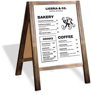 A Frame Whiteboard Easel Sign 31x20 in - Sandwich Signs Outdoor | Solid Wood A Frame Whiteboard Sign, Magnetic Double-Sided Dry Erase, Brown A Frame Whiteboard Easel Sign 31x20 in - Sandwich Signs Outdoor | Solid Wood A Frame Whiteboard Sign, Magnetic Double-Sided Dry Erase, Brown