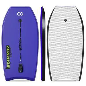 Bodyboard 33-inch/37-inch/42-inch Premium IXPE Body Board with Coiled Wrist Leash, Super Lightweight EPS Core and HDPE Slick Bottom, Perfect Surfing for Kids Teens and Adults Bodyboard 33-inch/37-inch/42-inch Premium IXPE Body Board with Coiled Wrist Leash, Super Lightweight EPS Core and HDPE Slick Bottom, Perfect Surfing for Kids Teens and Adults