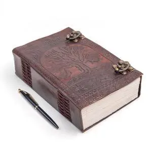 600 Pages Handmade Large Leather Journal Diary Embossed Tree of Life Book Of Shadows Notebook Writing Seven Chakra Grimoire Sketchbook 7 x 10 Leather Bound (Brown) 600 Pages Handmade Large Leather Journal Diary Embossed Tree of Life Book Of Shadows Notebook Writing Seven Chakra Grimoire Sketchbook 7 x 10 Leather Bound (Brown)