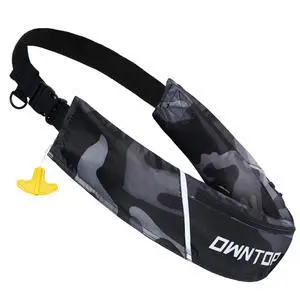 Automatic/Manual Inflatable Swim Belt Pack, Manual Convertible Swim Jacket for Adults, 24g CO2 Cylinder Included, Low Profile for Kayak, Fishing, Paddle Sports Automatic/Manual Inflatable Swim Belt Pack, Manual Convertible Swim Jacket for Adults, 24g CO2 Cylinder Included, Low Profile for Kayak, Fishing, Paddle Sports
