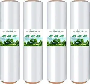 Stretch Film Roll 1200 Ft 18 Inch 80 Gauge 4 Pack - Plastic Stretch Wrap for Moving and Packing Shrink Wrap for Furniture Wrapping Shipping, Moving Stretch Film Roll 1200 Ft 18 Inch 80 Gauge 4 Pack - Plastic Stretch Wrap for Moving and Packing Shrink Wrap for Furniture Wrapping Shipping, Moving