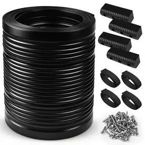 Bunk Wrap Kit Roll 16ft with Endcaps for Boat Trailer, 2"x6" Waterproof PE Synthetic Bunk Cover Replaces Carpet, Black Bunk Wrap Kit Roll 16ft with Endcaps for Boat Trailer, 2"x6" Waterproof PE Synthetic Bunk Cover Replaces Carpet, Black