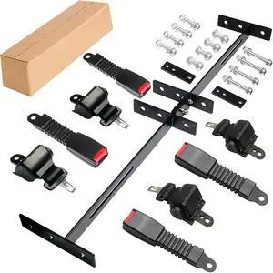 Golf Cart Retractable 42" Seat Belts with Belt Bracket Kit for Yamaha Club Car DS Precedent EZGO TXT RXV Golf Cart Retractable 42" Seat Belts with Belt Bracket Kit for Yamaha Club Car DS Precedent EZGO TXT RXV