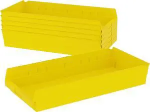 30174 Heavy Duty Plastic Shelf Bins, 24"x 11"x 4", Yellow, 6-Pk | Heavy Duty Nesting Storage Bins for Garage, Closet, Refrigerator, Kitchen, Cabinet, Drawer Organization, Pantry Organization 30174 Heavy Duty Plastic Shelf Bins, 24"x 11"x 4", Yellow, 6-Pk | Heavy Duty Nesting Storage Bins for Garage, Closet, Refrigerator, Kitchen, Cabinet, Drawer Organization, Pantry Organization