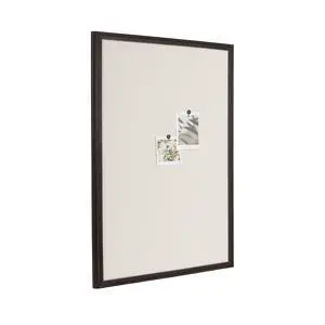 Oakhurst Rectangle Framed Linen Fabric Pinboard; 24 x 36; Distressed Black; Traditional Decorative Bulletin Board with Stepped Profile and Lightly Distressed Finish Oakhurst Rectangle Framed Linen Fabric Pinboard; 24 x 36; Distressed Black; Traditional Decorative Bulletin Board with Stepped Profile and Lightly Distressed Finish