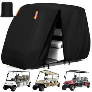 Golf Cart Cover 2/4/6 Passenger Golf Cart Covers Extended Roof Waterproof Outdoor,Durable Weatherproof,Compatible with Club Car, EZGO, Yamaha, Cushman, Evolution, Star,Tomberlin Golf Cart Cover 2/4/6 Passenger Golf Cart Covers Extended Roof Waterproof Outdoor,Durable Weatherproof,Compatible with Club Car, EZGO, Yamaha, Cushman, Evolution, Star,Tomberlin